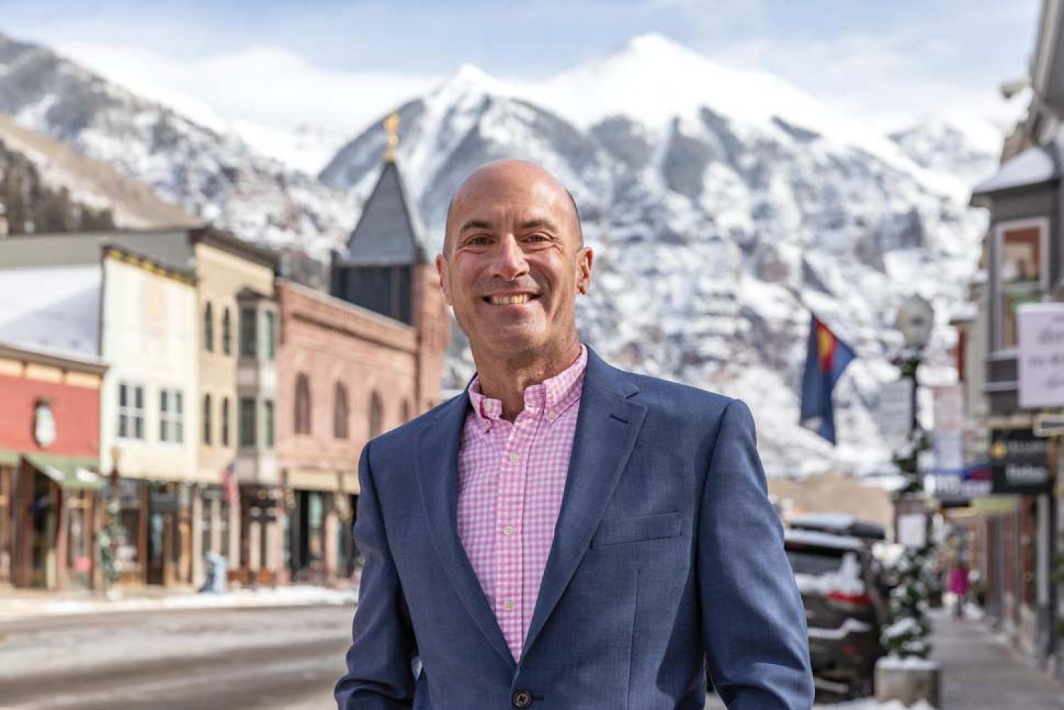 Teddy Errico photographed in downtown Telluride
