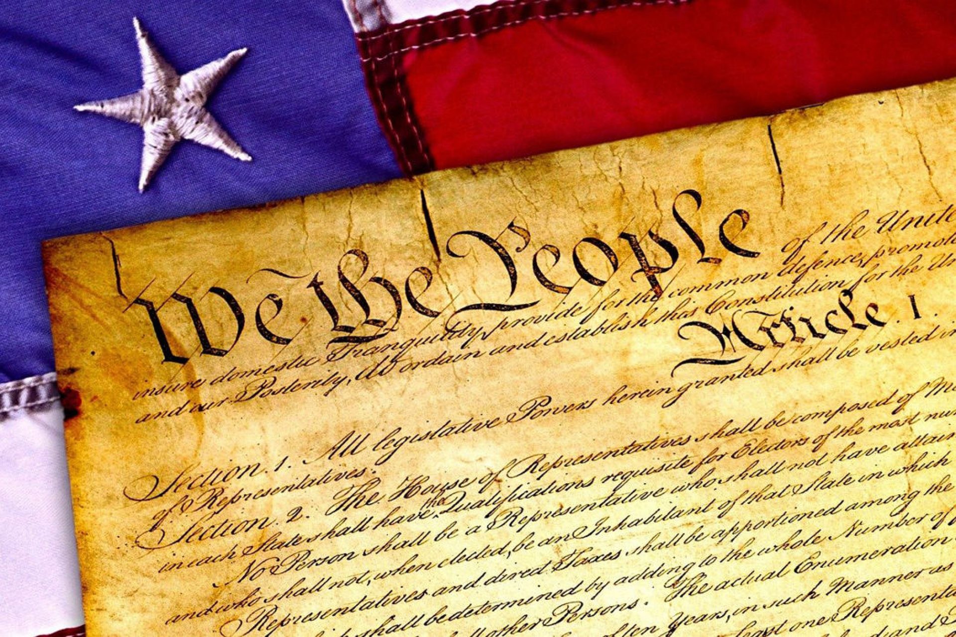 Parchment of the US Constitution