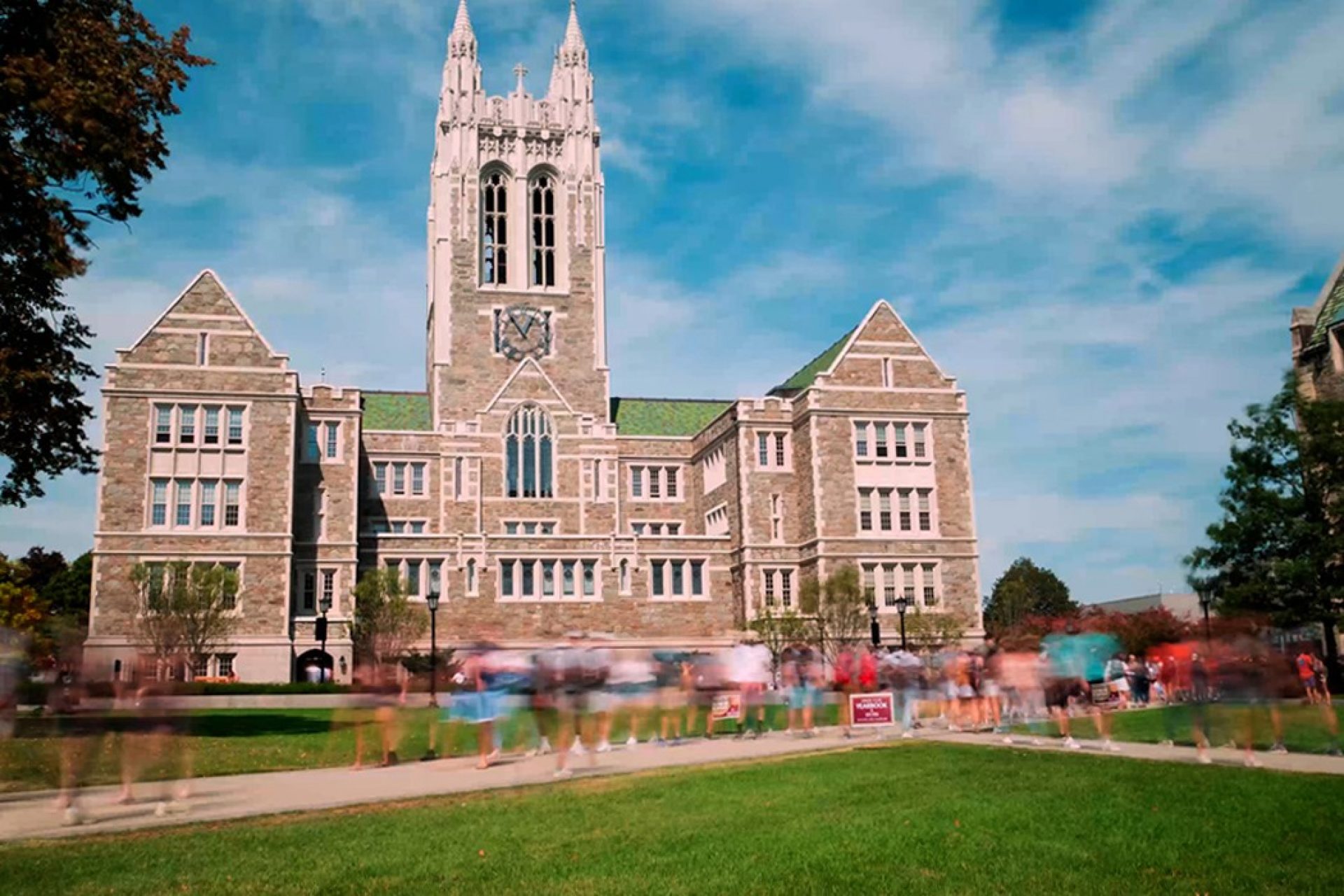 students on the BC campus