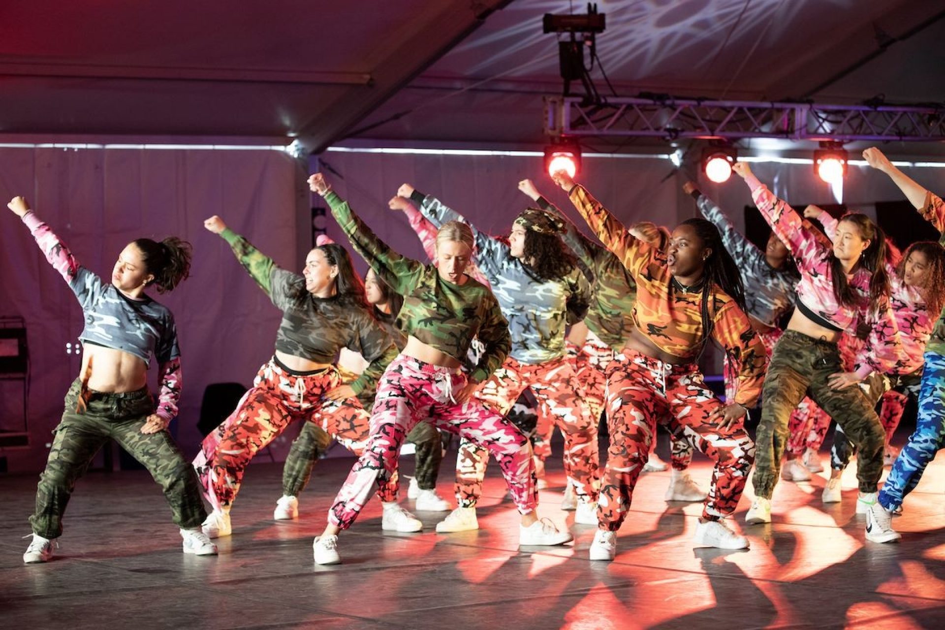a dance team on stage