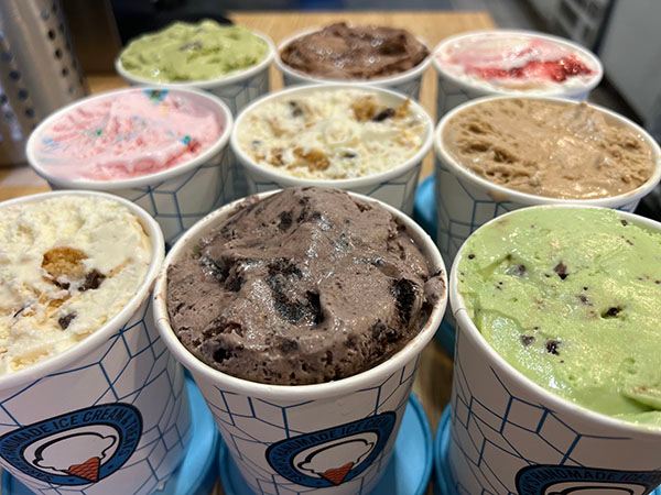 Nine cups of ice cream