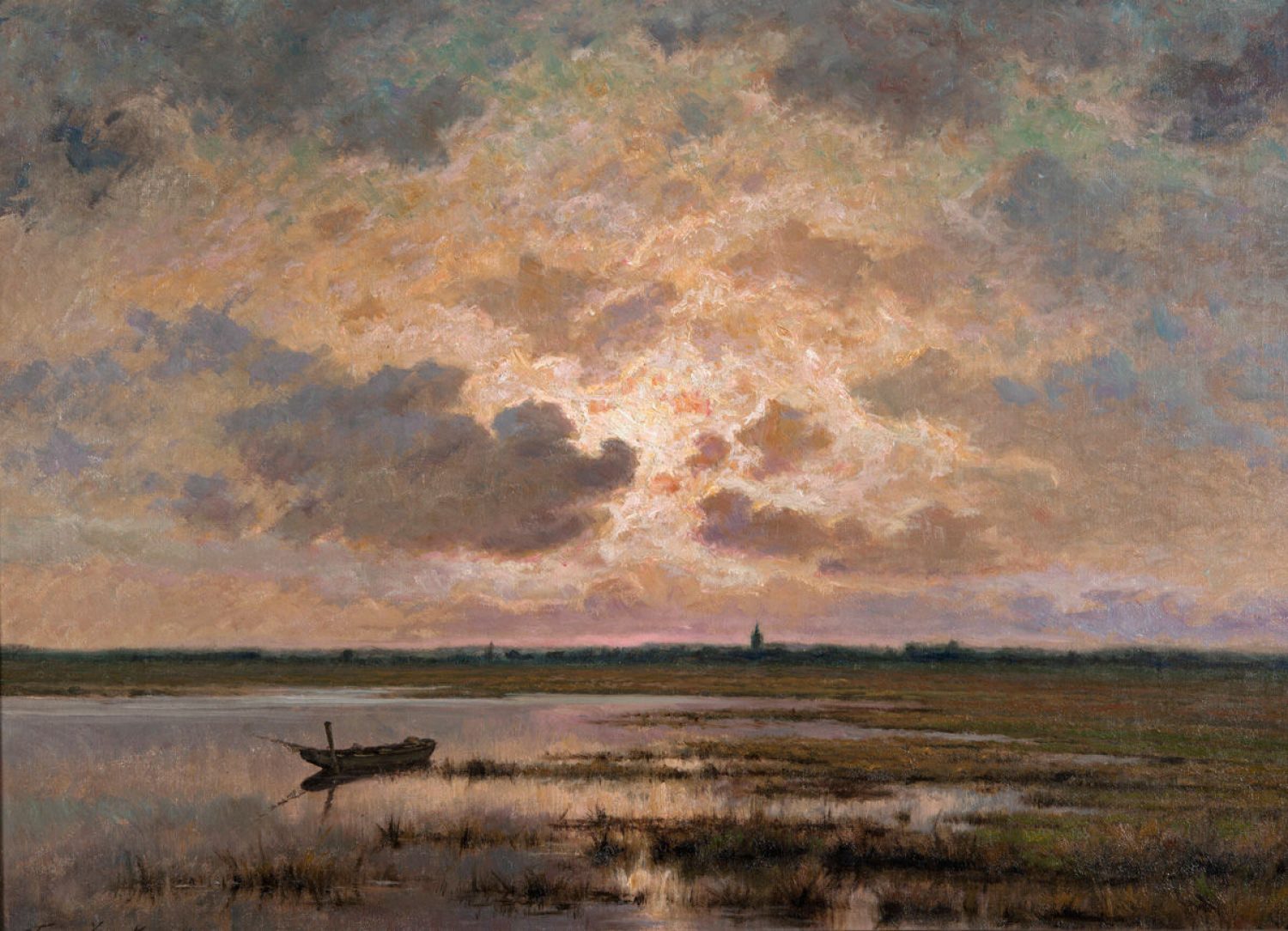 A marsh at twilight