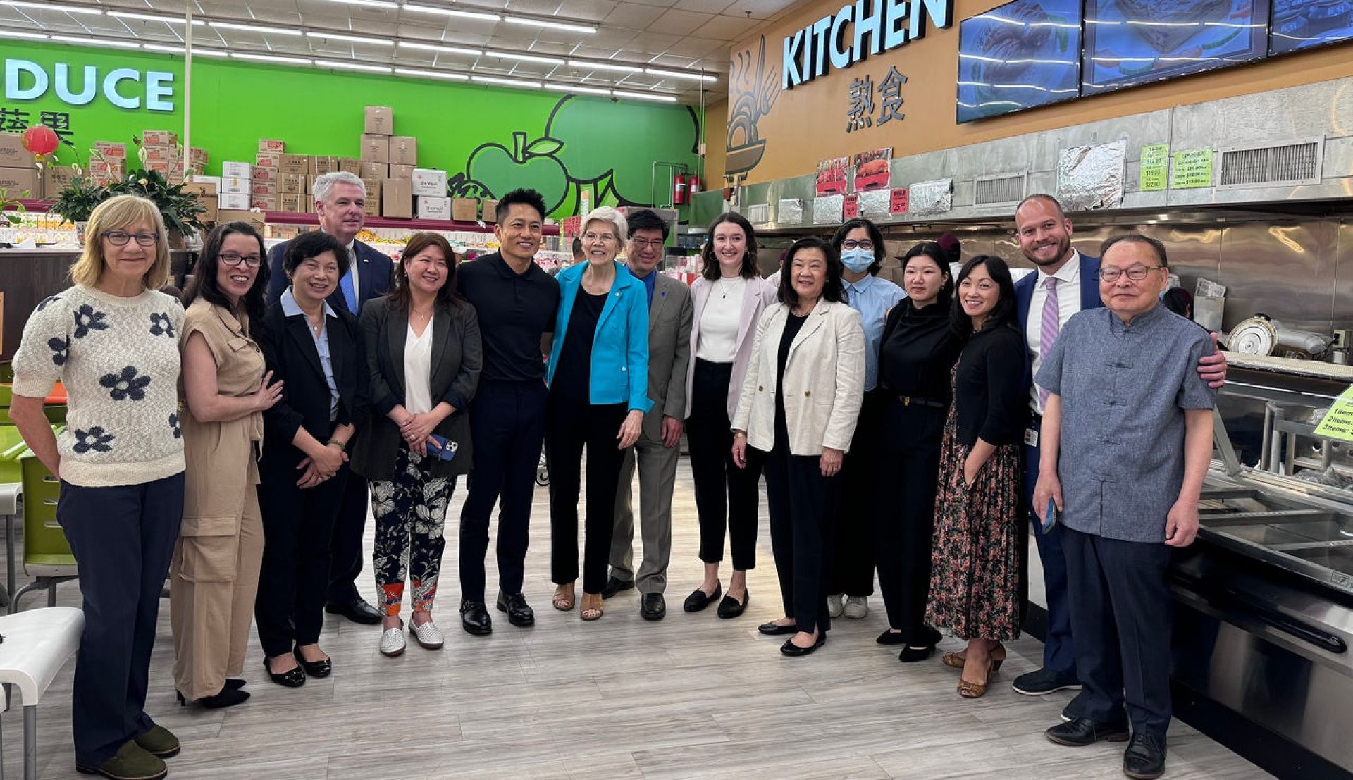 Warren site visit to Kam Man Food