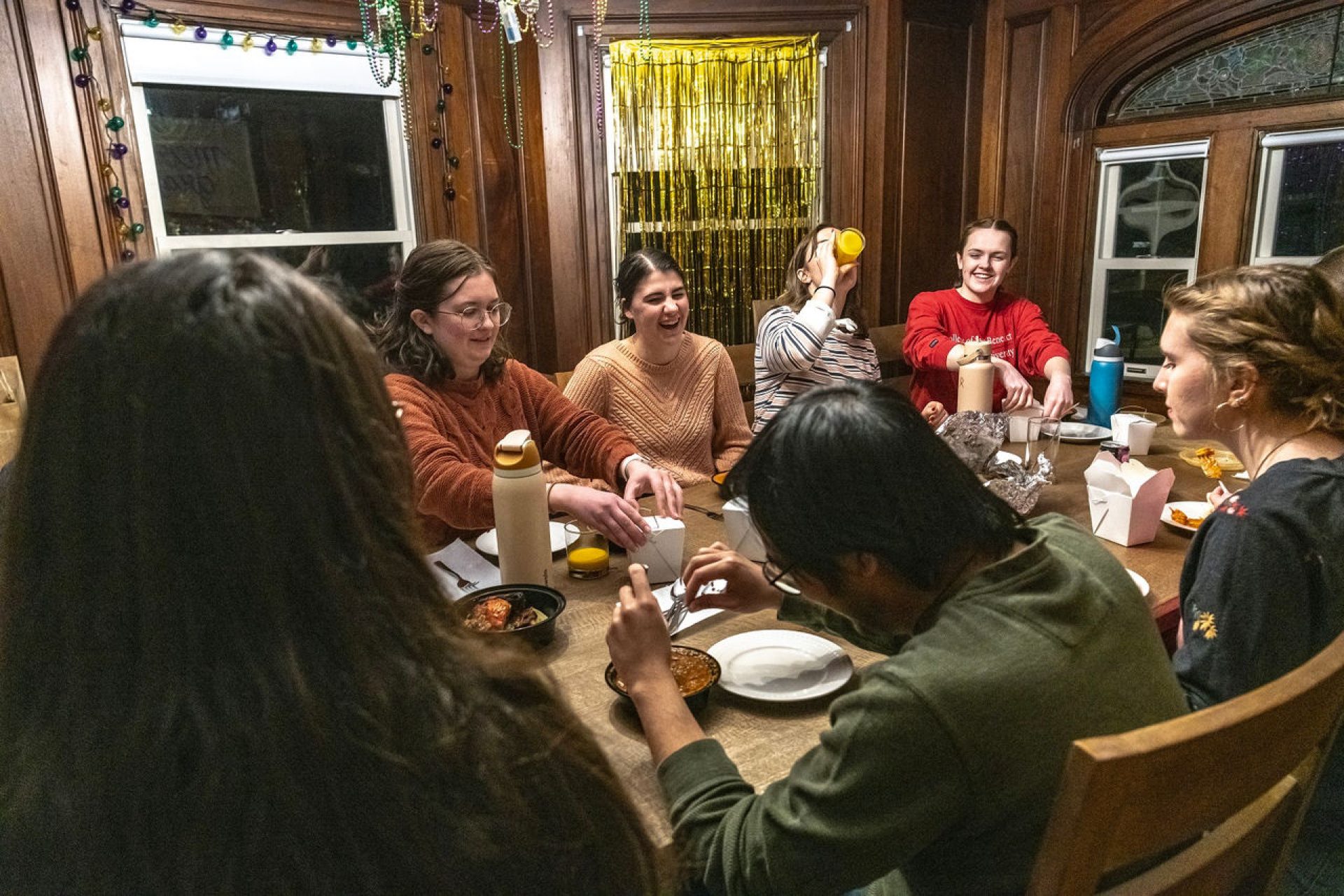 CSTM Formation House residents gather for a community meal every Tuesday evening