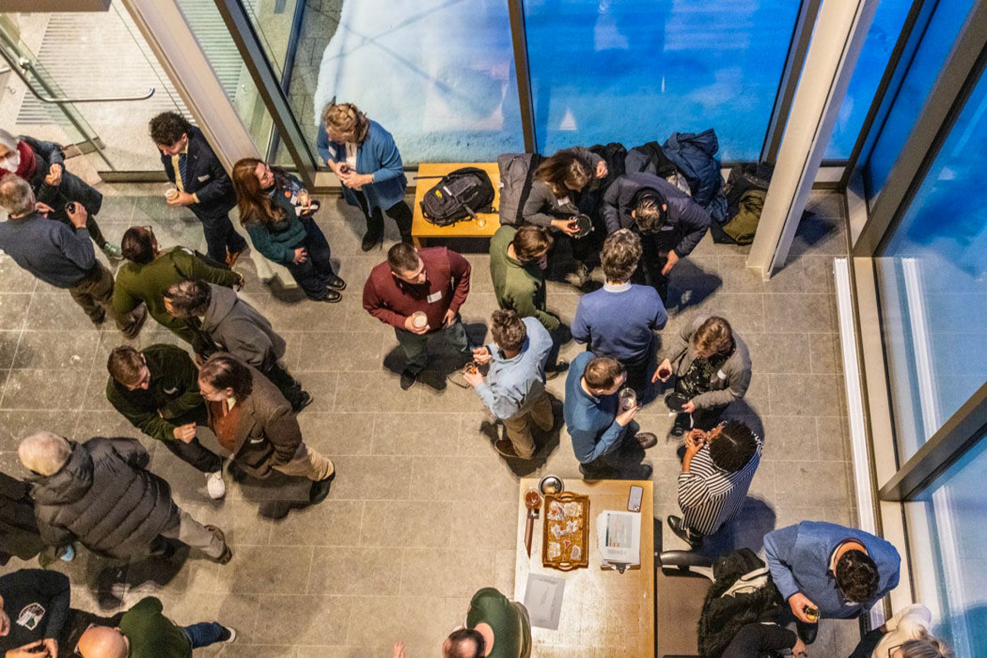 a group of people at the McMullen Musuem