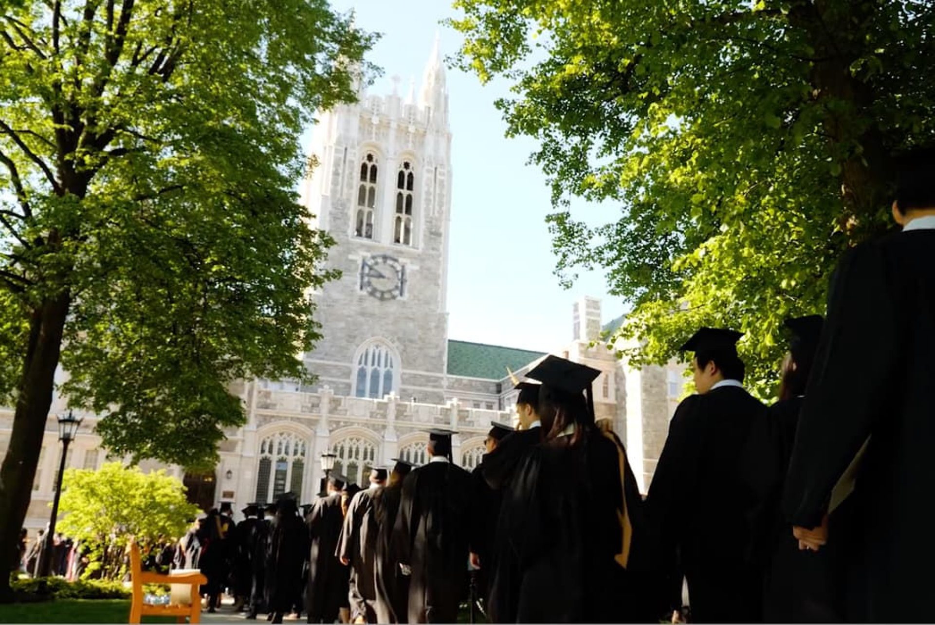 Graduates at commencement