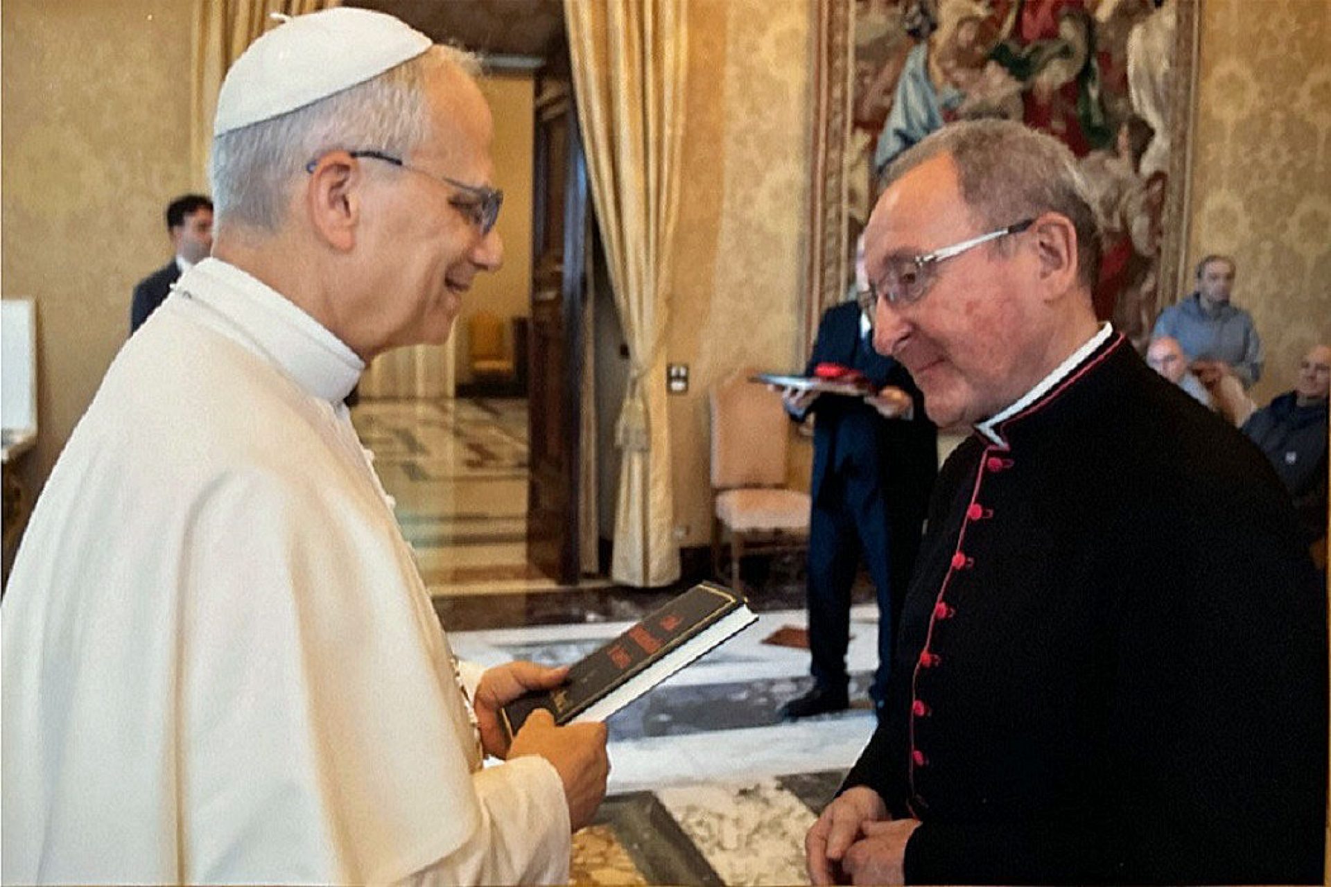 Pope Leo XIV and Liam Bergin