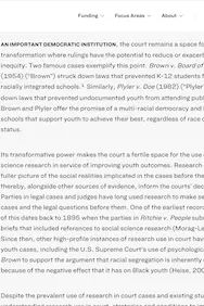 An image of the front cover of the Improving the Use of Research in Court: Toward a Comprehensive Research Agenda