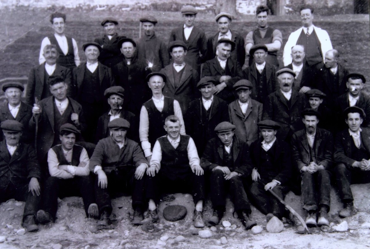 Patients of St Finan's Hospital who were involved in the construction of Fitzgerald Stadium in Killarney during the 1930s.