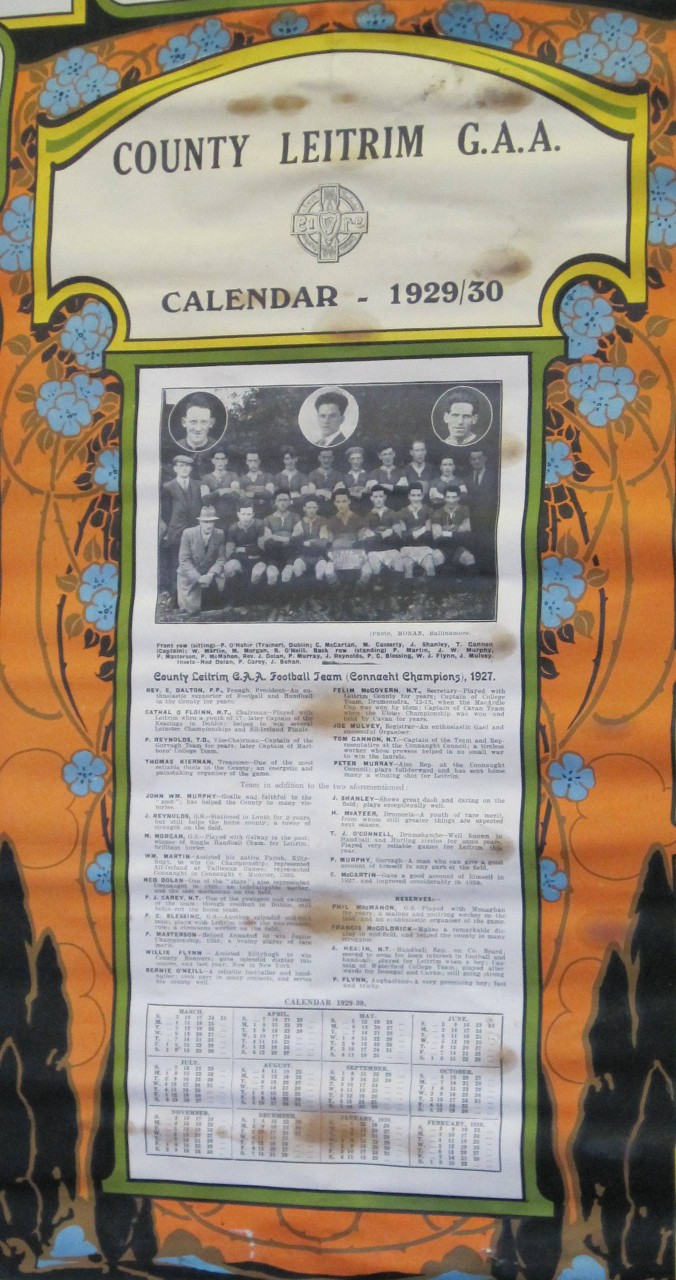 A county calender featuring the Leitrim team that won the 1927 Connacht Championship.