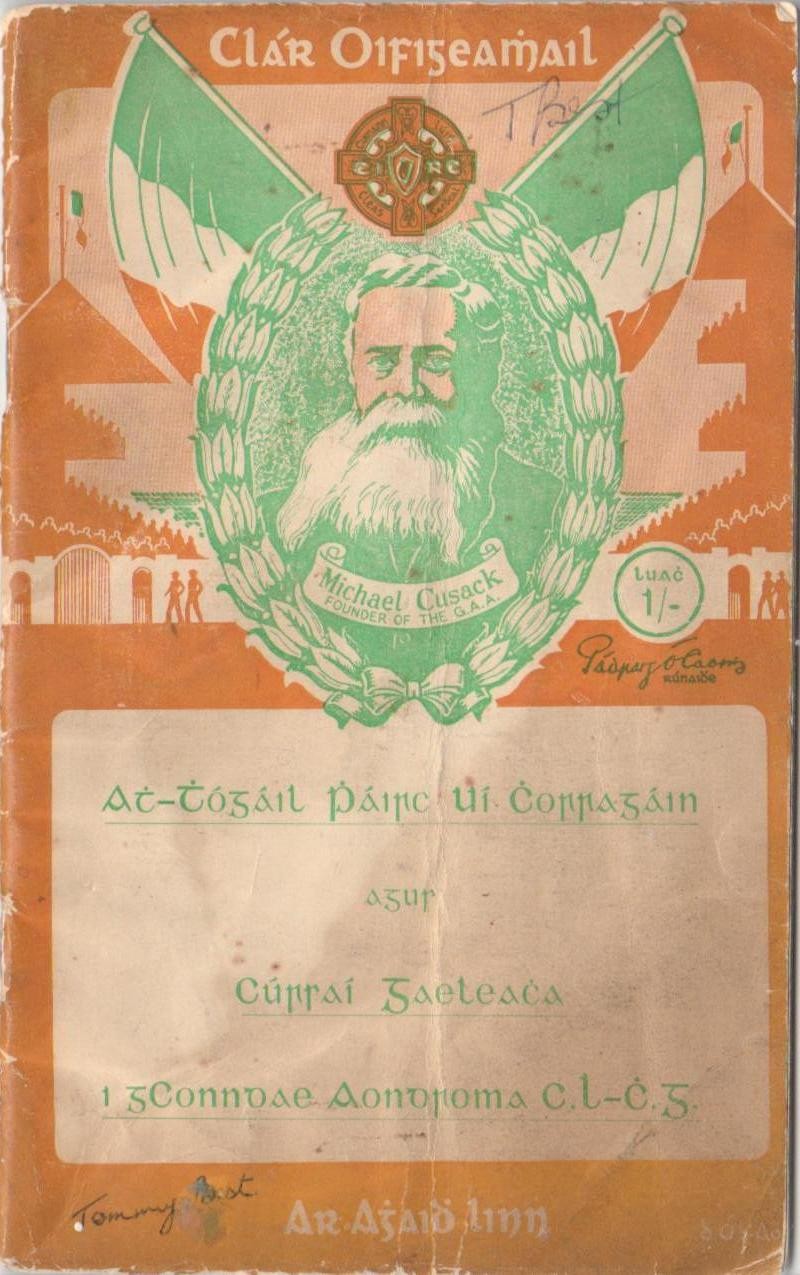 The front cover from the programme for the opening of the newly reconstructed Corrigan Park, June 1946.