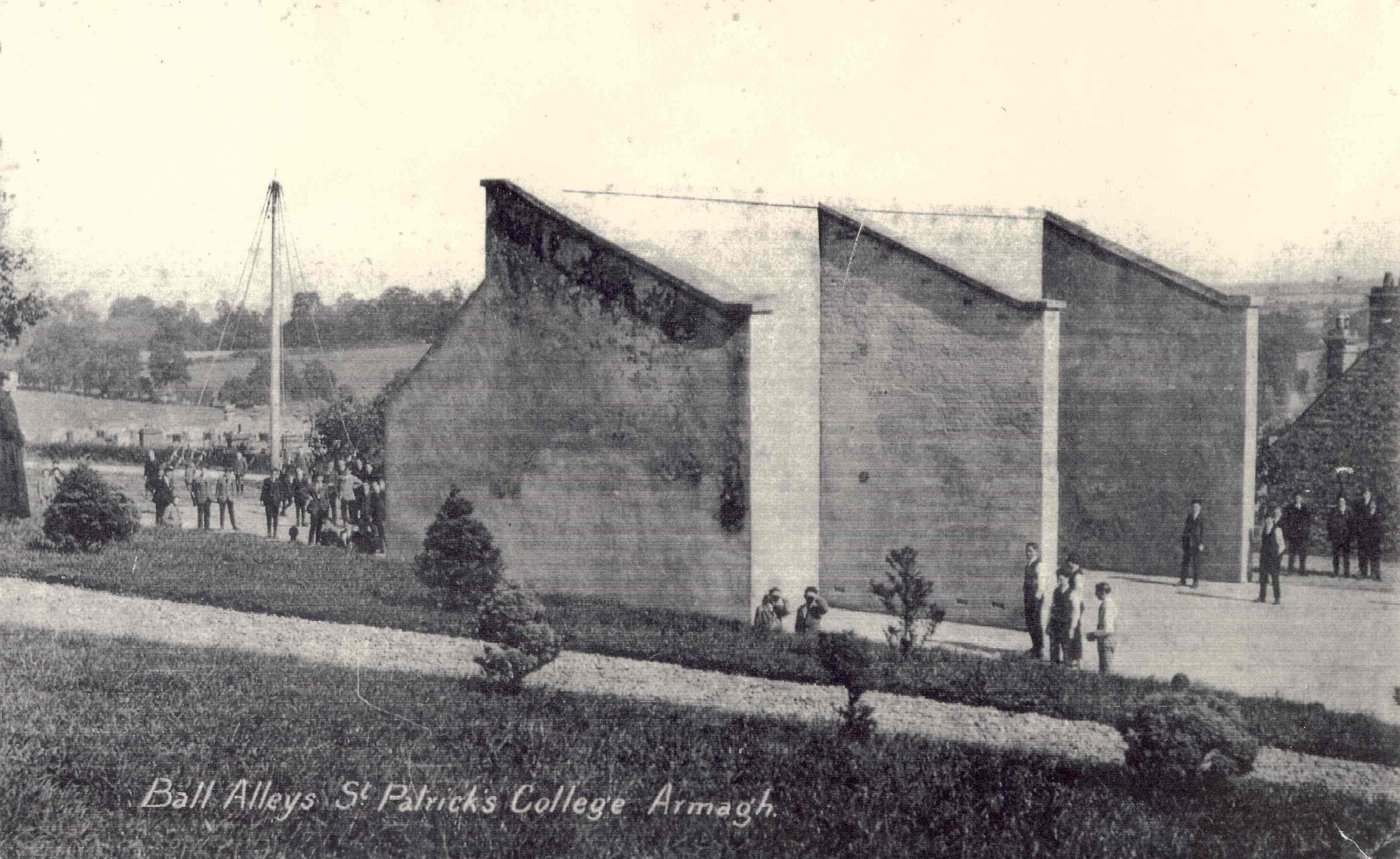 Playing handball at St. Patrick's College, Armagh, in the 1920s.