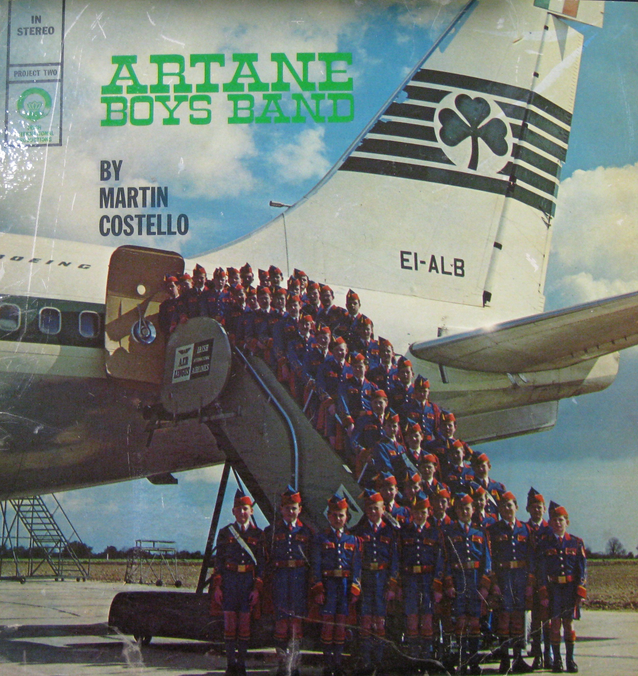 The front cover of the Artane Boys Band's Project Two album, by Marin Costello. The Artane Band was originally composed of the boys from Artane Industrial School and gave its first performance at a GAA tournament on 14 June 1886.