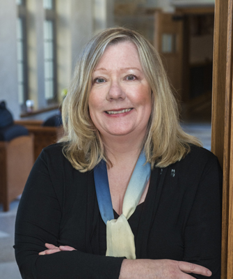 Portrait of newly named professor Cathy Kaveny, a prominent expert in law, ethics and medical ethics. Position is shared by Theology and Law. Photographed for the 1/30 issue of Chronicle.