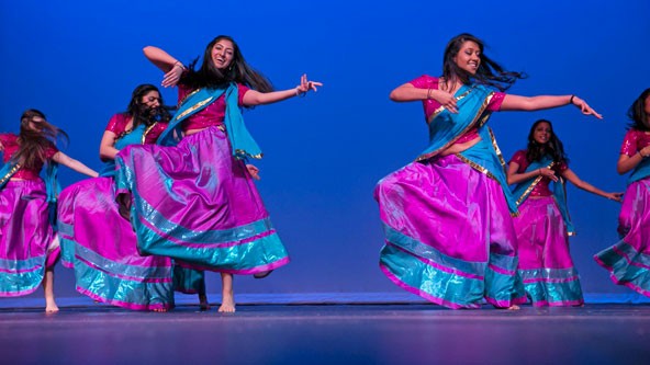 women dancing on stage