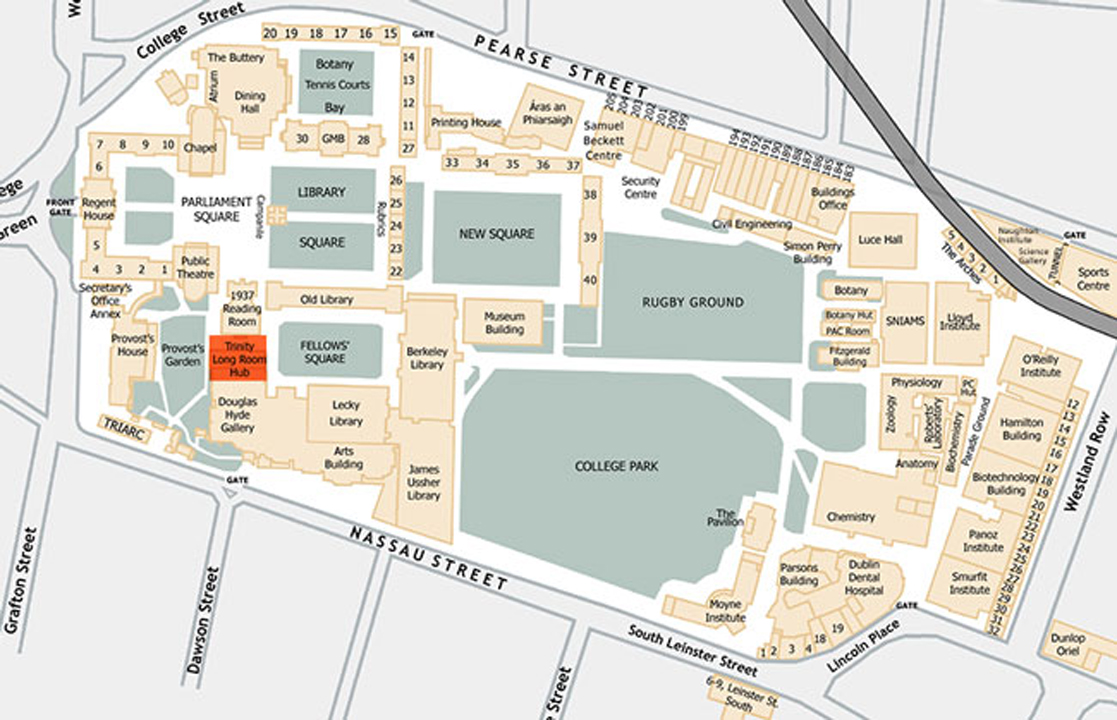 Map of Neil lecture theatre/Long Room Hub