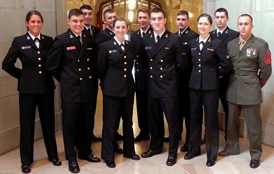 BC Navy ROTC cadets