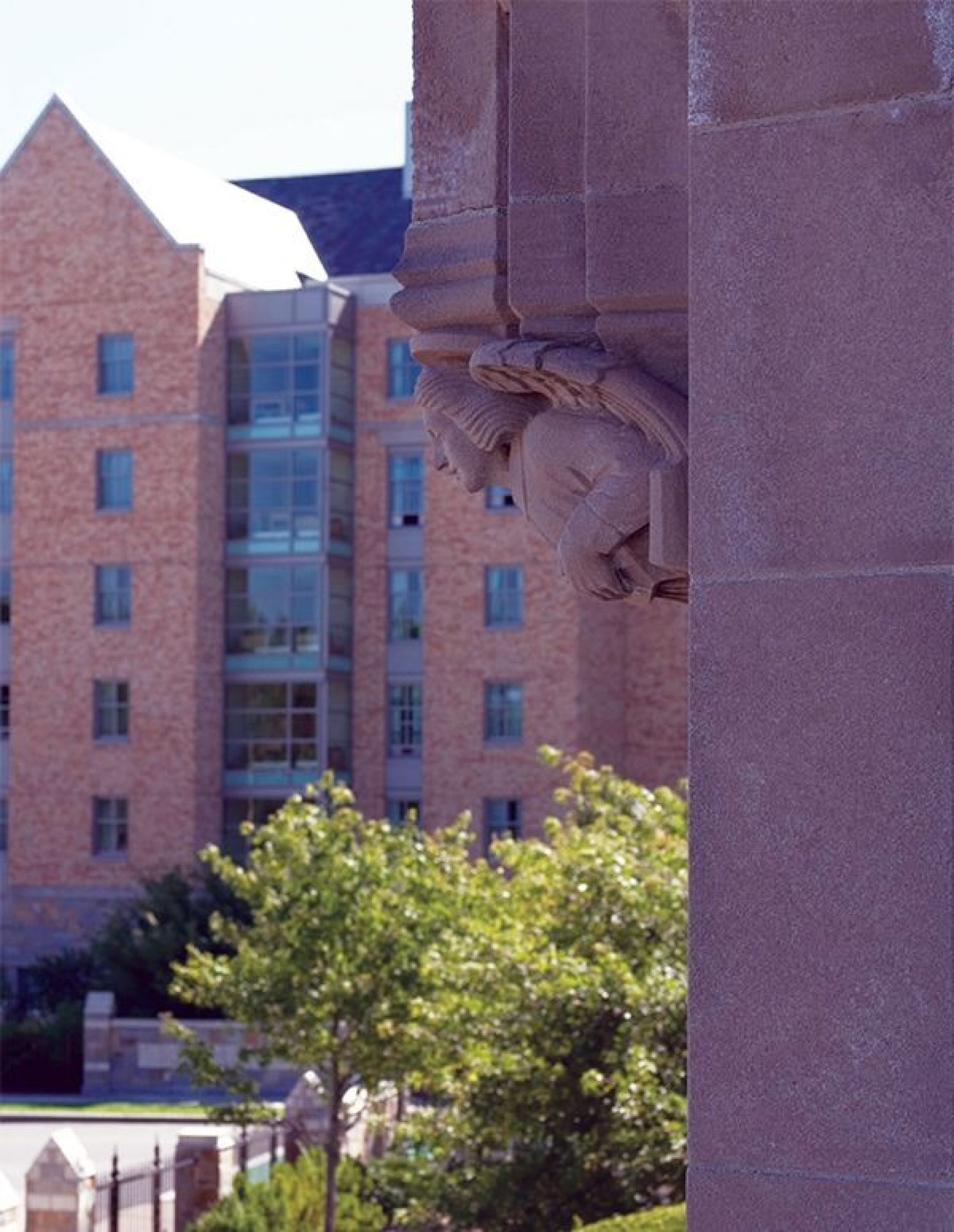 A brick residence hall