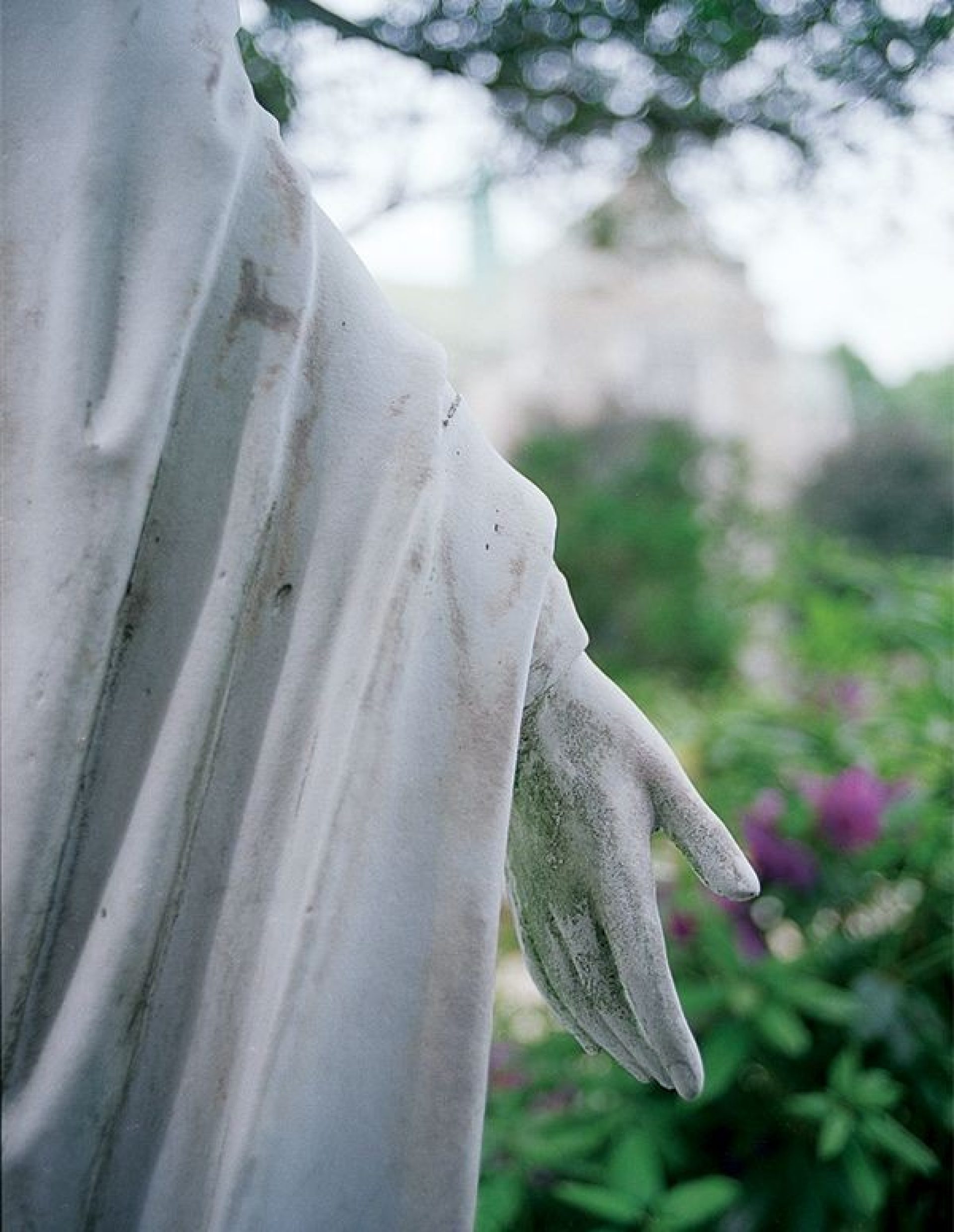 Close up of a stone hand