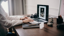 woman working from home