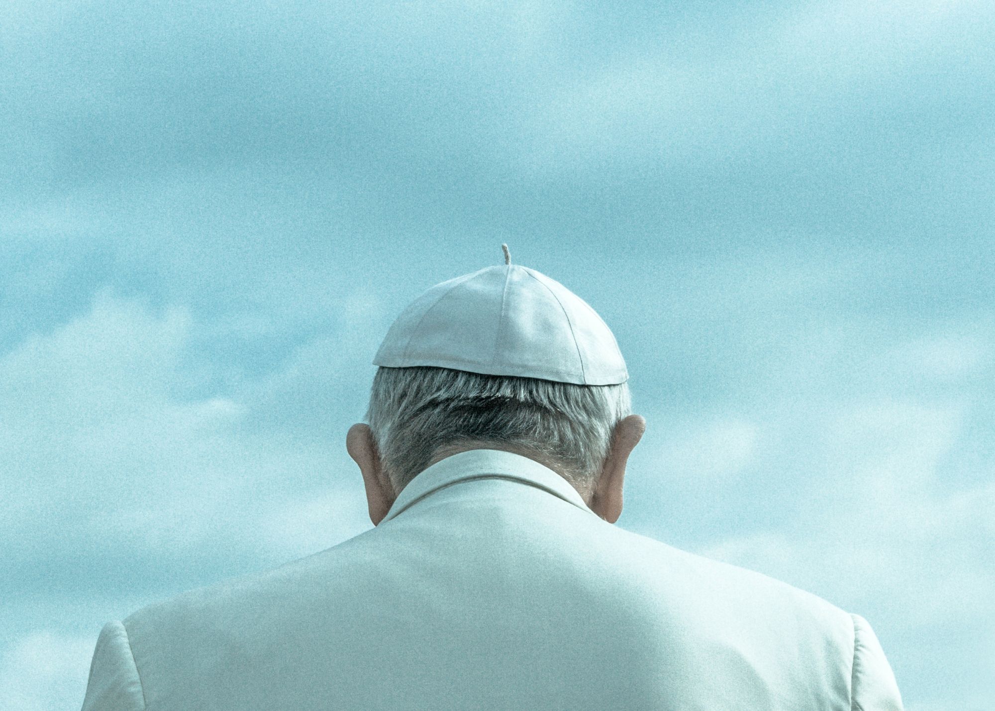 Pope Francis Guiding Light Page Banner  - Pope Francis back turned