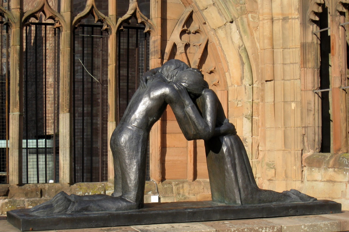 C21 Reconciliation Magazine - Article Highlight Banners - C21 Reconciliation Magazine - Banner Hugging Statue