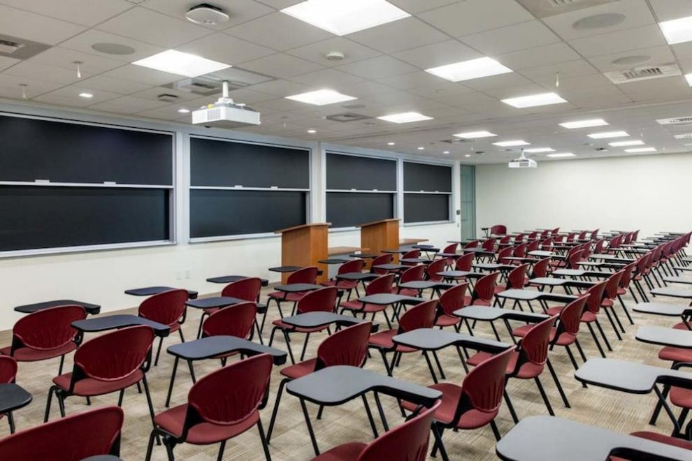 Classroom space for one of four new academic programs housed in the facility.