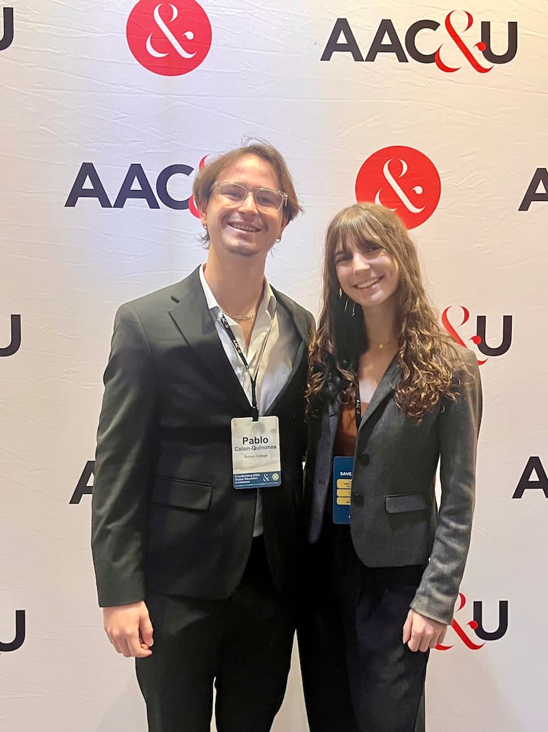 AAC&U 2024 Transforming STEM Higher Education Conference. Undergraduate STEM Reform ... What's Next? November 7 - 9, 2024, Arlington, VA “Using Design-Thinking Strategy in Development of a Multiplayer Game to Address Textile-based Environmental Injustice.” Carrie Kandall, Boston College, (BA ‘25) Pablo Colón Quiñones, Boston College, (BA ‘26)