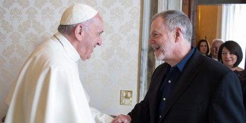 Pope Francis with Boston College Canisius Professor James Keenan, S.J.