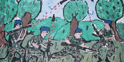 Artwork of former child solider