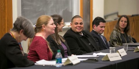 Wilmer Garcia with his legal team