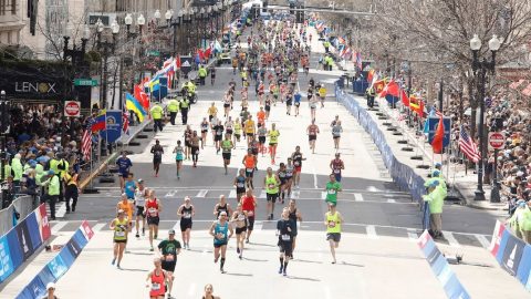 Runners on Boylston Street