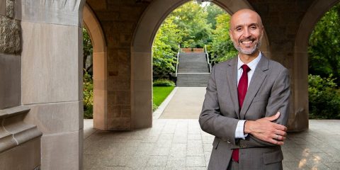 Juan Lopera standing outside