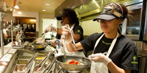 student Dining employee at Hillside