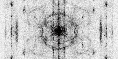 An image showing electrons on the surface of a kagome superconductor