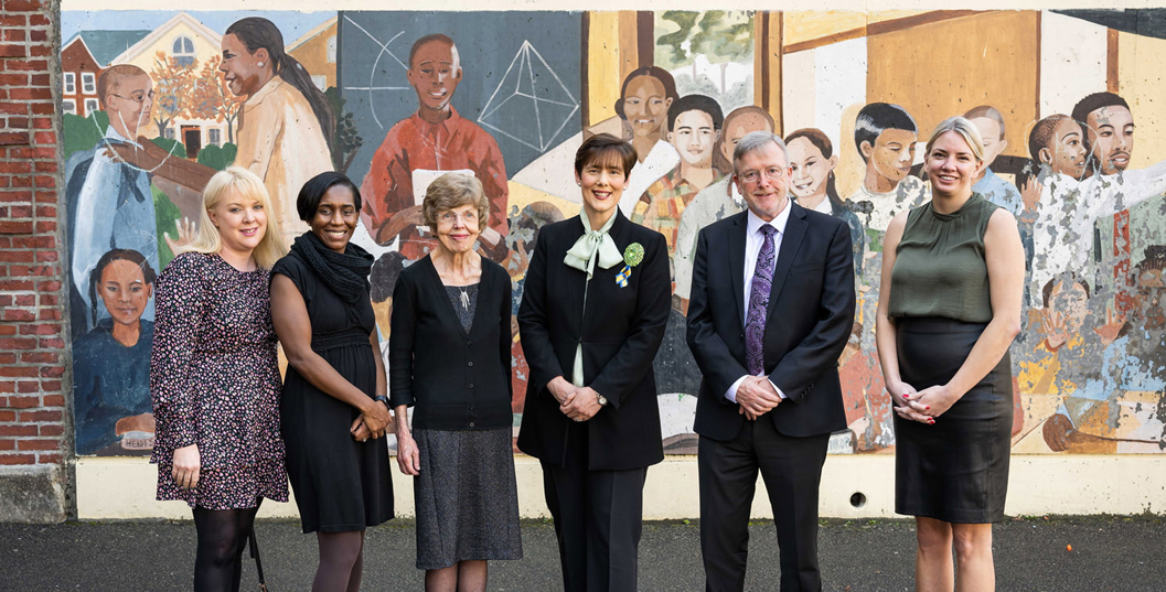 Irish Minister of Education with school and City Connects representatives