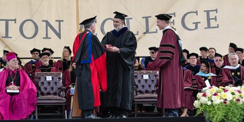 Welkin Johnson receives Bellarmine Award