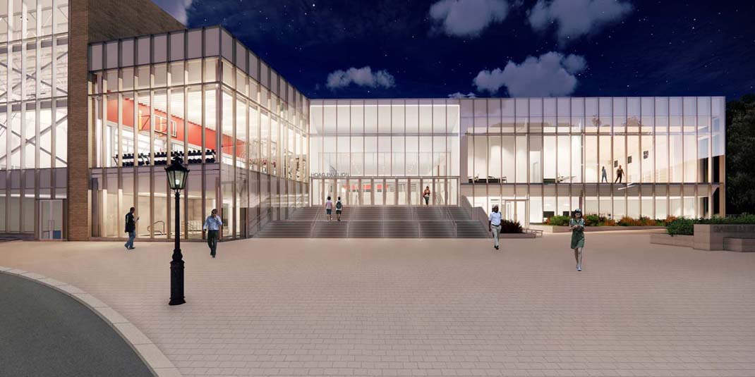 rendering of the building's exterior