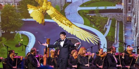 Maxwell Korman performing at Pops on the Heights