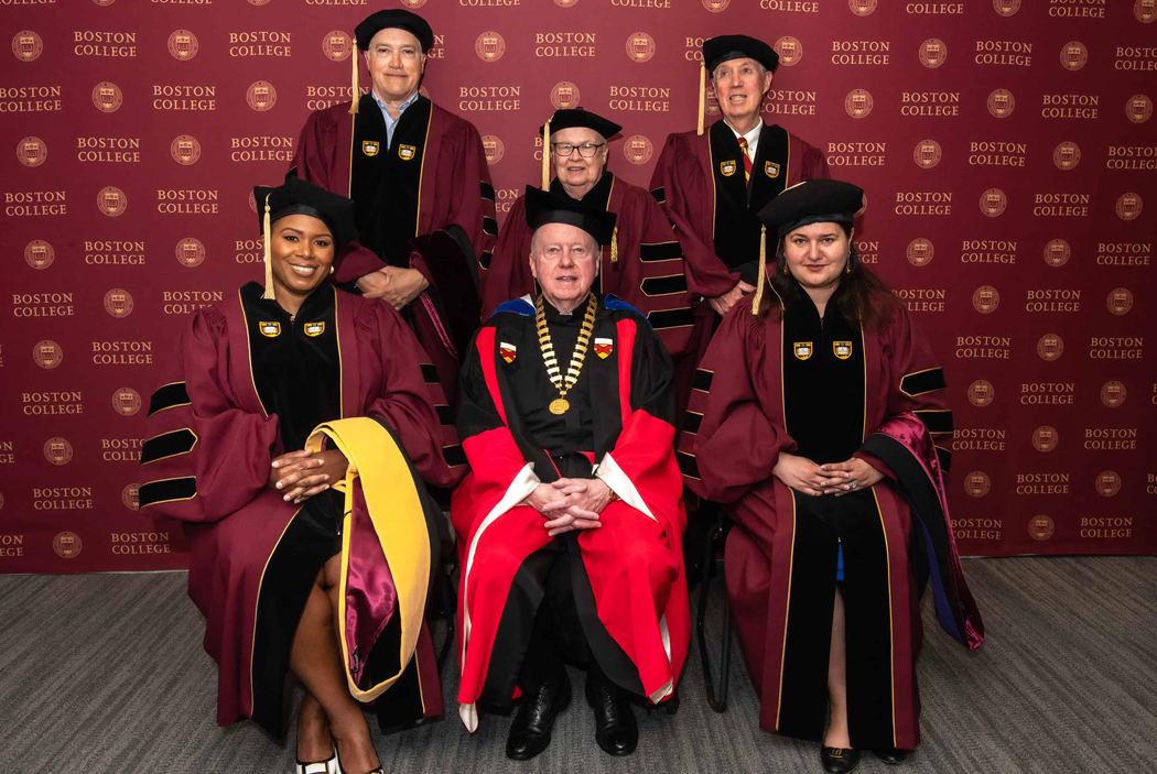 2023 honorary degree recipients in academic regalia 