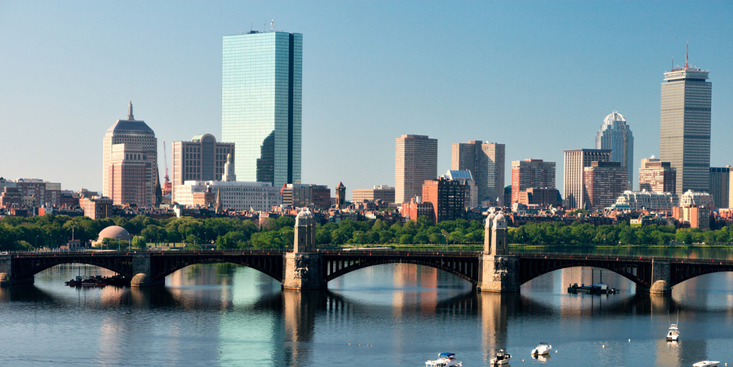 Boston skyline with the Charles River in the foreground