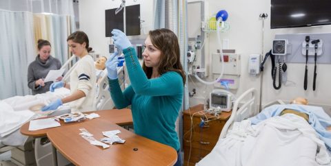 Students at the Connell School of Nursing