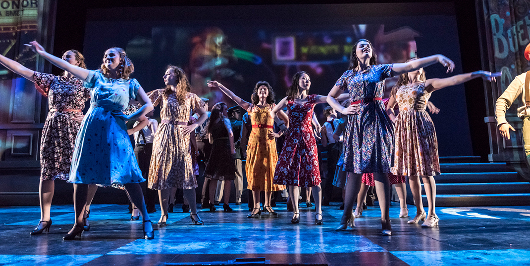 A BC Theater Department production of "Evita" at Robsham Theater,