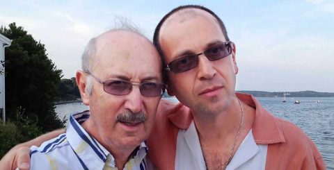 Maxim Shrayer with his father David Shrayer-Petrov