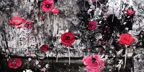 Painting of poppies by Fine Arts faculty member Sheila Gallagher