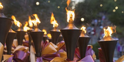 torches at First Year Convocation