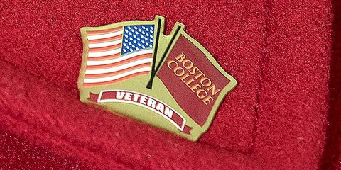 Boston College veterans commemorative lapel pin