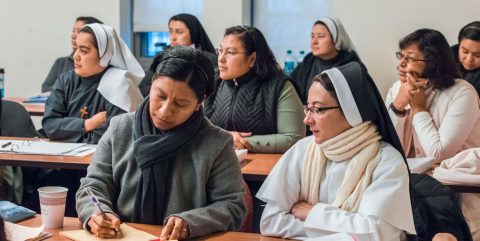 Participants in the Woods College leadership program for the U.S.-Latin American Sisters Exchange 