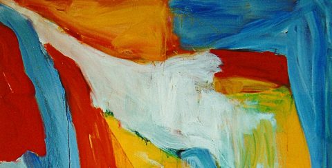 Section of large abstract oil painting; public domain