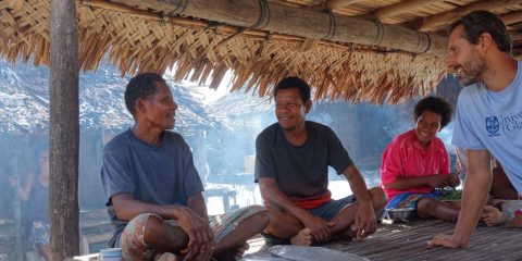 Residents of Papua New Guinea participating in the 'gasping face' study